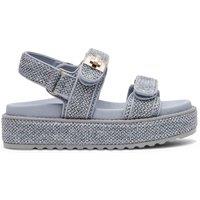 Steve Madden Bigmona Ankle Strap Flatform Sandals Light Blue