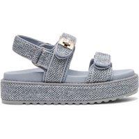 Steve Madden Bigmona Ankle Strap Flatform Sandals Light Blue