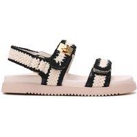 Steve Madden Woven Ankle Strap Sandals Beige