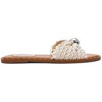 Steve Madden Woven Sliders Beige
