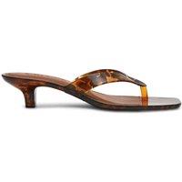 Steve Madden Kitten Heel Square Toe Sandals Brown
