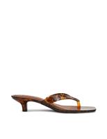 Steve Madden Kitten Heel Square Toe Sandals Brown