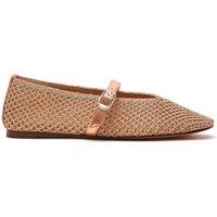 Steve Madden Gayla Buckle Woven Flat Pumps Golden Rose