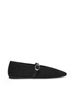 Steve Madden Gayla Buckle Woven Flat Pumps Golden Rose