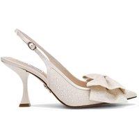 Steve Madden Neasa Leather Stiletto Heel Slingback Sandals Ivory