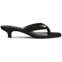 Steve Madden Tracie Suede Kitten Heel Sandals Black