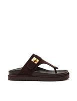 Suede Toe Post Sandals