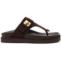 Steve Madden Suede Toe Post Sandals Brown