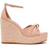 Steve Madden Taliya Leather Ankle Strap Wedge Sandals Blush