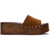 Steve Madden Conga Suede Platform Mules Brown
