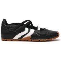 Steve Madden Joisie Leather Slip On Strappy Trainers Black Mix