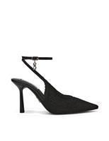 Steve Madden Ascension Ankle Strap Stiletto Heel Court Shoes Black