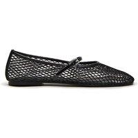 Steve Madden Mags Mesh Flat Ballet Pumps Black