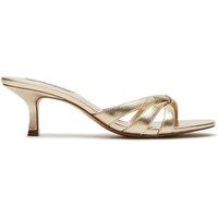 Steve Madden Cary Leather Kitten Heel Mules Gold