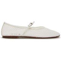 Steve Madden Mags Mesh Flat Ballet Pumps White