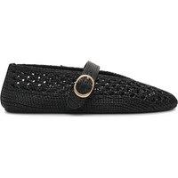 Steve Madden Alara 001 Woven Buckle Flat Pumps Black
