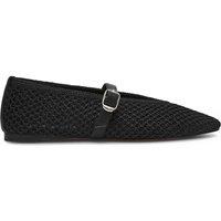 Steve Madden Gayla Buckle Woven Flat Pumps Black