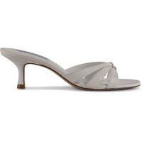 Steve Madden Cary Leather Kitten Heel Mules White