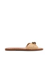 Steve Madden Dipsy Raffia Slip On Flat Sandals Cream