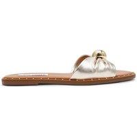 Steve Madden Dipsy Leather Slip On Flat Sandals Gold