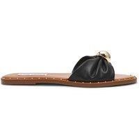 Steve Madden Dipsy Leather Slip On Flat Sandals Black