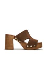 Suede Block Heel Sandals