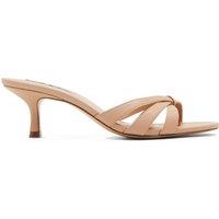 Steve Madden Cary Leather Kitten Heel Mules Tan