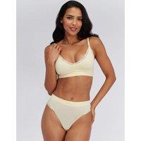 Boux Avenue Lace Trim Seamless Plunge Bralette Yellow