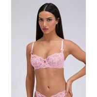 Boux Avenue Lita Lace Wired Balconette Bra (A-E) Pink