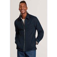 Ted Baker Regular Fit Waffle Zip Up Overshirt Navy