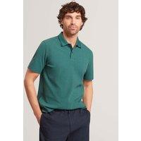 Ted Baker Cotton Rich Tipped Collar Polo Shirt Dark Green
