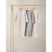 Mamas & Papas 3 Pack Pure Cotton Explorer Sleepsuits (0-24 Months) Multi