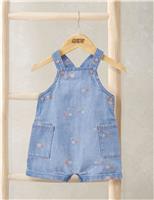 Pure Cotton Patterned Dungarees (0-3 Years)