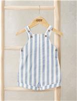 Cotton Rich Striped Dungarees (0-3 Years)