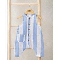 Mamas & Papas Pure Cotton Striped Romper (0-3 Years) Blue