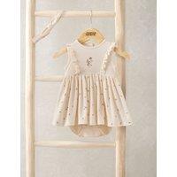 Mamas & Papas 2 Piece Pure Cotton Romper & Headband Set (0-12 Mths) Pink