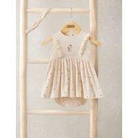 Mamas & Papas 2 Piece Pure Cotton Romper & Headband Set (0-12 Mths) Pink