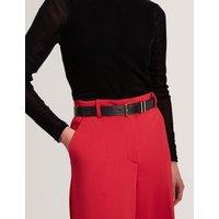 Ted Baker Leather Double Keeper Jeans Belt Black