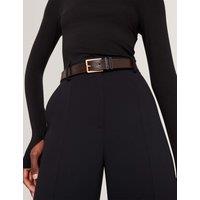 Ted Baker Leather Double Keeper Jeans Belt Brown