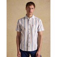 Joules Regular Fit Linen Blend Striped Shirt Multi