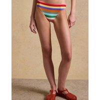 Joules Striped Low Rise Bikini Bottoms Multi
