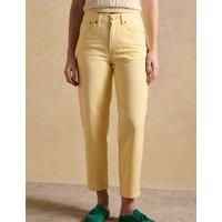 Joules Relaxed Mid Rise Barrel Jeans Yellow