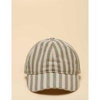 Joules Pure Cotton Striped Baseball Cap Ecru Mix