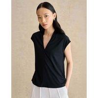 HOBBS V-Neck Top Navy