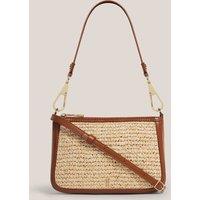 HOBBS Raffia Cross Body Bag Beige