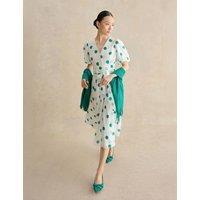 HOBBS Fringed Scarf Green