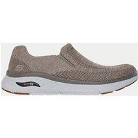 Skechers Arch Fit Crosser Locke Walking Trainers Taupe