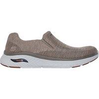 Skechers Arch Fit Crosser Locke Walking Trainers Taupe
