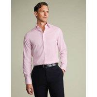 Charles Tyrwhitt Slim Fit Non Iron Pure Cotton Twill Shirt Light Pink