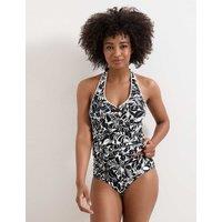 Phase Eight Printed Halterneck Tankini Top Black Mix
